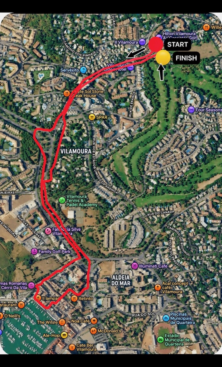 Route for EtherNet/IP in Motion 5K in Portugal